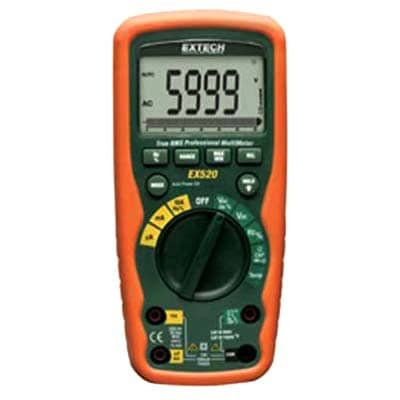EXTECH EX520 11 Function Heavy Duty True RMS Industrial MultiMeter