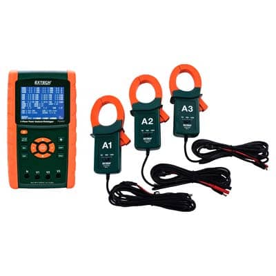 Extech PQ3450-12-NIST 1200A 3-Phase Power Analyzer